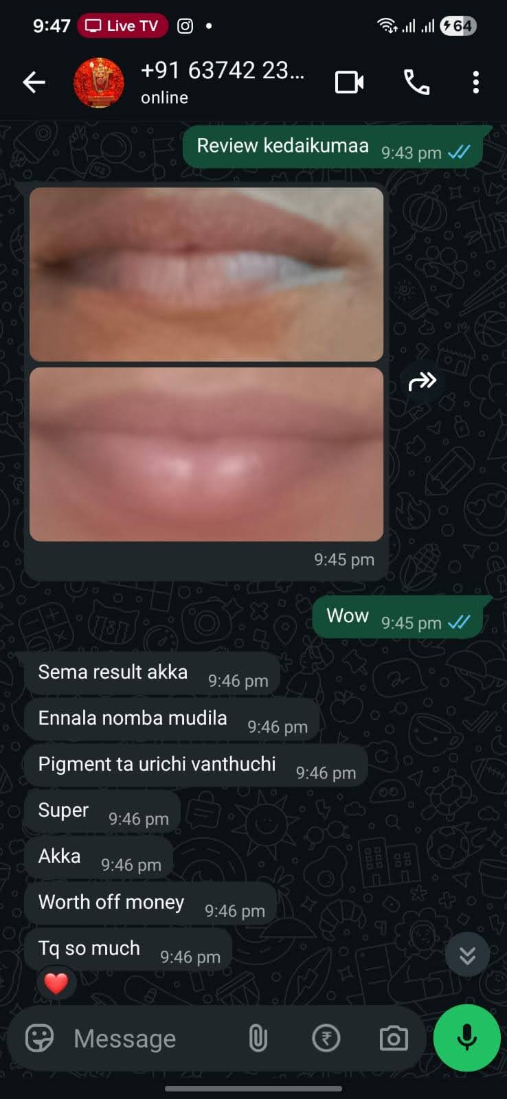 Live Chat: 'Pigment ta urichi vanthuchi'